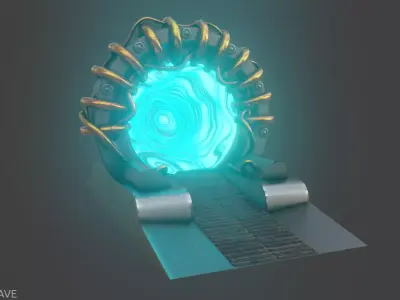 sci-fi time portal 3D model