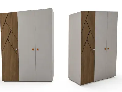 kids room furniture set 3D model