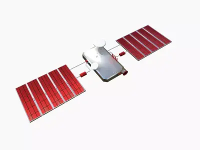 Satellite I10 China - SciFi Space Design Low-poly 3D model