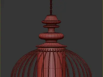 Thai style pendant lamp  3D model