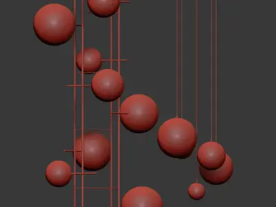 Bolle Tela Gallotti And Magic pendant Cluster 02 3D model