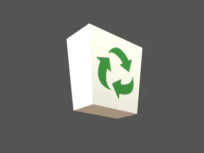 Windows 98 System Rubbish Bin Icon v1 001 Low-poly 3D model