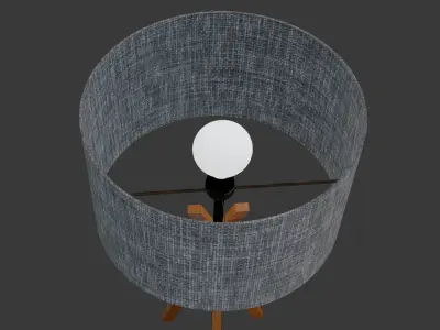  Imbuia Table Lamp 1004M Low-poly 3D model