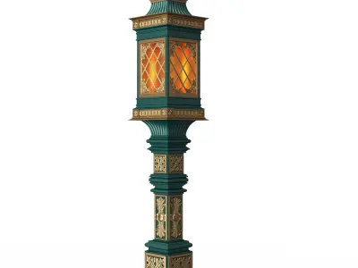 Classic Street Light 0203 Low-poly 3D model