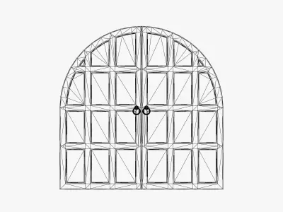 Castle Door Low-poly 3D model