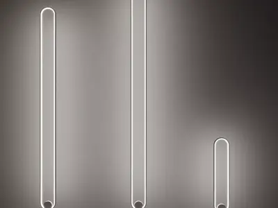 Nordic Minimalist LED Floor Lamp 3D model