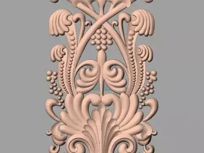 European furniture 3D relief models for CNC wood engraving E232 3D model