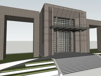 Modern Entrance design 3d model 3D model