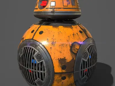 Droid BB-9E Low-poly 3D model