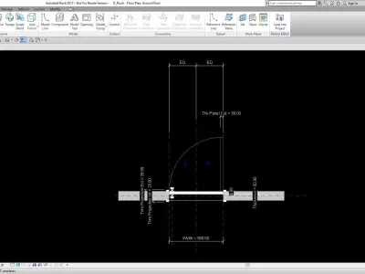  SINGLE DOOR D-FLUSH 3D model