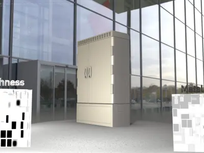 Electrical Distribution Cabinet 21 Low-poly 3D model