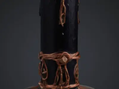 Arcane  candle Collection pack Low-poly 3D model