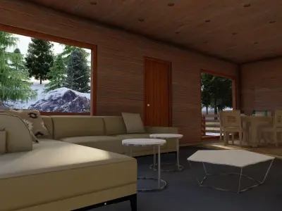 Mountain Cabin 01 3D model