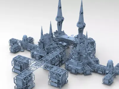 Ancient Mars grand dig site 3D model