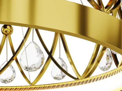 Crown Chandelier Low-poly 3D model