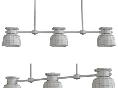 Loft metall pendant lamp 3d model Low-poly 3D model