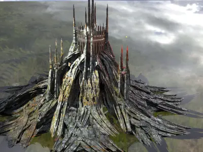 Forest Sci fi fi Halls 3D model