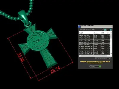 Light Gold Cross New Design  CP 16 3D print model