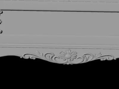 closet ornate gold wardrobe 3D model