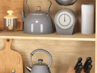 Kitchen accessories set 03 3D model