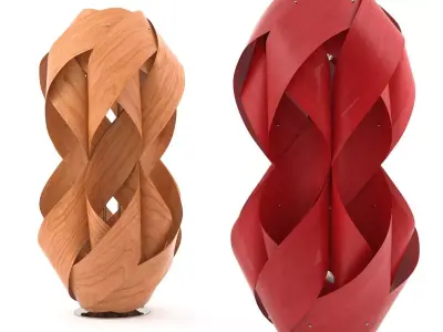 Anfora P floor lamp made of wood 3D model