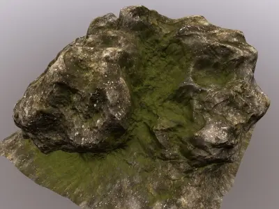 Rock Mount Low-poly 3D model get