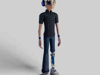 sci-fi styles Boy 3D model