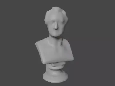 Statue Lowpoly bust 3D model