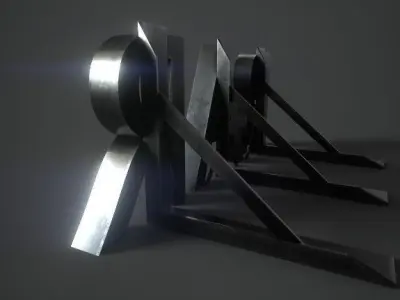 Bar Neon sign PBR Low-poly 3D model