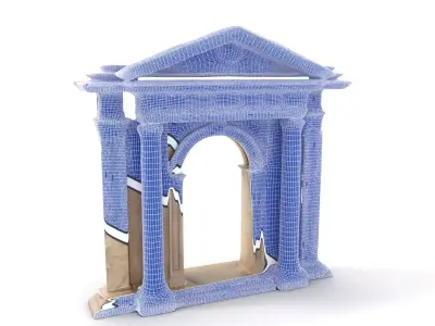 Elegant Stone Archway model pack Low-poly 3D model