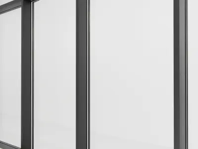 Panoramic glazing Stained glass 42 Low-poly 3D model