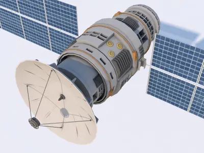 Spacecraft Satellite Low-poly 3D model