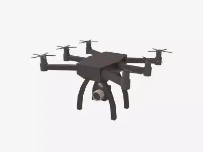 Cartoon Drone V1 002 Low-poly 3D model
