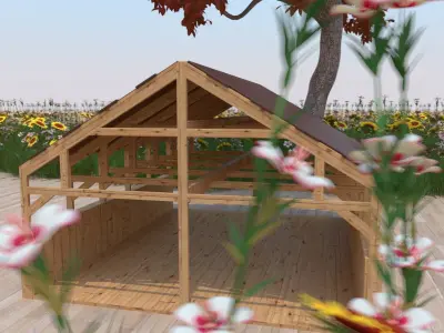 ABANDONED WOOD SHADE 3D model