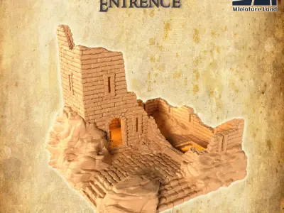 Old Catacomb Entrence Tabletop Terrain 28 MM 3D print model