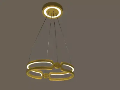 Gold Chandelier 3D model