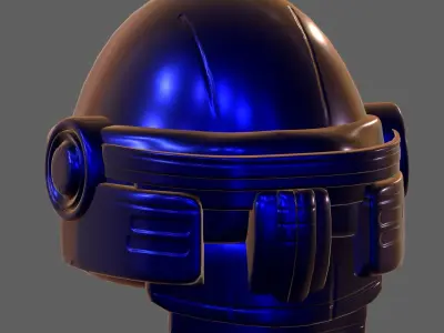 Gas mask helmet 3d model scifi Low-poly  Low-poly 3D model 155