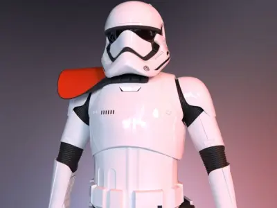 Stormtrooper officer - First Order Low-poly 3D model