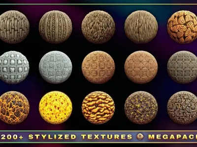 1200 Stylized Textures - Megapack Texture