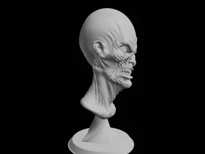 Alien King Bust Supreme Extraterrestrial Ruler 3D print model