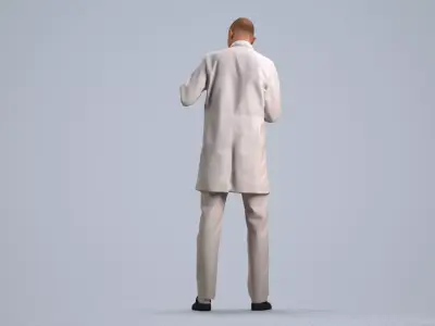 00201Lucian004 - Adult Caucasian man standing in architectural 3D model