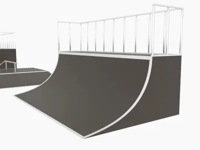 Skate Park Pack Low-poly  3D model
