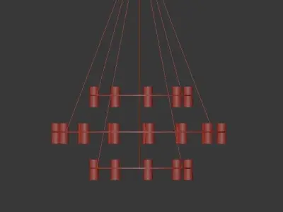 Eurofase modern chandelier 3D model