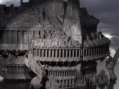 Aztec Temple ship 3  3D model