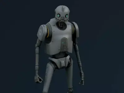 IMPERIAL DROID-02  Rigged for Unreal Engine - Unity - MIXAMO 3D model