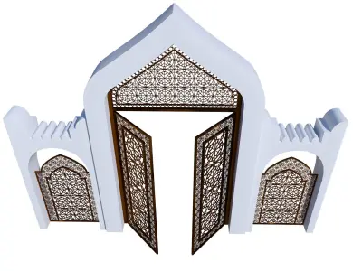 Entrance of Doha Mosque 3D model