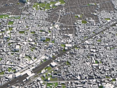 Nagano Japan 50x50km 3D model