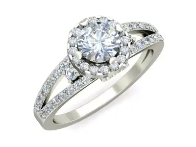 Women Wedding Engagement Two Flower Ring 3D print model