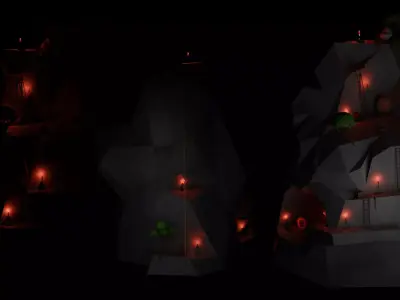 Low Poly Cliff Challenge Environment Low-poly 3D model