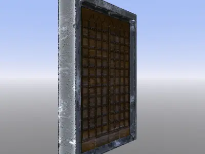 Castle Doors Low-poly 3D model
